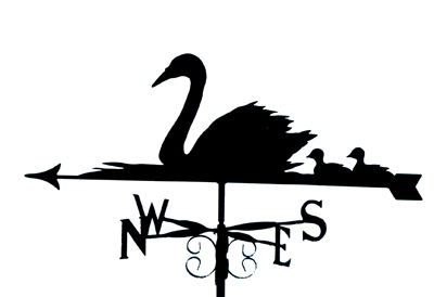 Swans and Cygnets weathervane